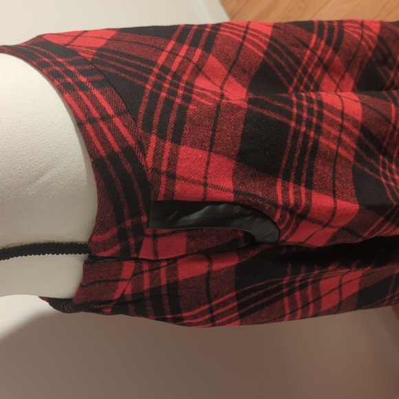 Idealsanxun A-line Tartan Wool Skirt - Picture 2 of 4
